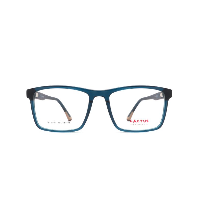 MONTURA DE ACETATO PARA CABALLERO COLOR AZUL DOBLE BISAGRA