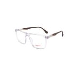 MONTURA DE ACETATO PARA CABALLERO COLOR TRANSPARENTE DOBLE BISAGRA