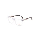 MONTURA DE ACETATO PARA CABALLERO COLOR TRANSPARENTE DOBLE BISAGRA